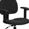 Flash Furniture Contemporary Drafting Chair, 20" L 42-3/4" H, Adjustable Padded, Fabric Seat BT-659-BLK-ARMS-GG - alternate 2